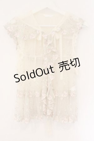 画像: PINK HOUSE / うさみみチュールベスト  アイボリー O-26-04-06-067-LO-TO-YM-OS