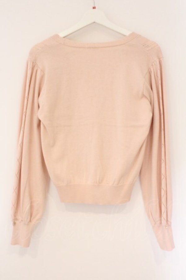 画像3: axes femme / 桜刺繍ニットカーディガン F ピンク O-26-04-06-069-AX-TO-YM-OS (3)