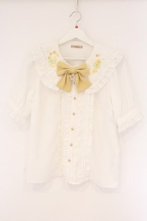 画像: Amavel / Magical IDOL Dream ブラウス F シロｘイエロー O-26-04-06-007-CA-BL-YM-OS