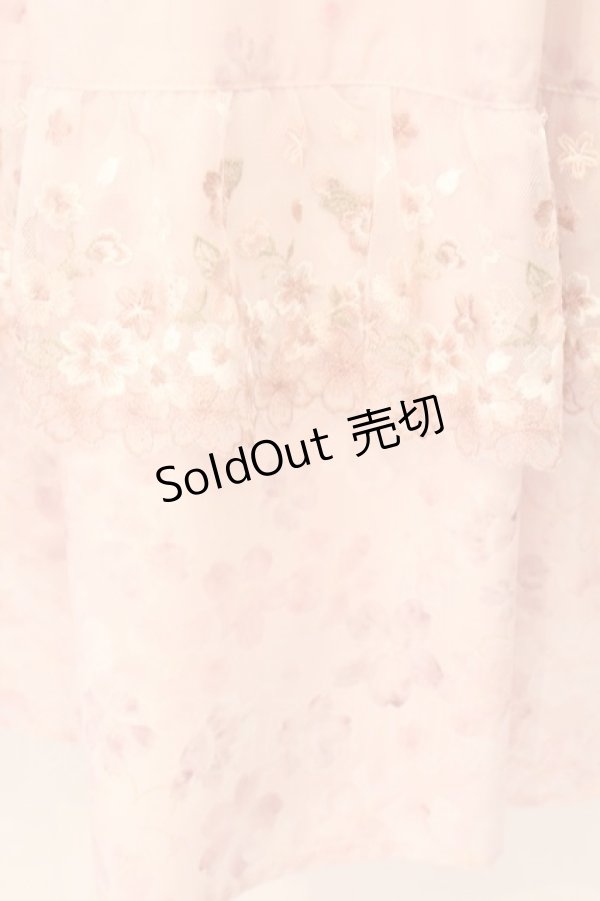 画像2: axes femme / 桜レースＸ桜柄キャミワンピース F ピンク O-26-04-06-070-AX-OP-YM-OS (2)