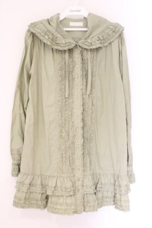 画像: PINK HOUSE / ピコフリルピンタックフードブラウス  薄荷 O-26-04-06-073-LO-BL-IG-OS