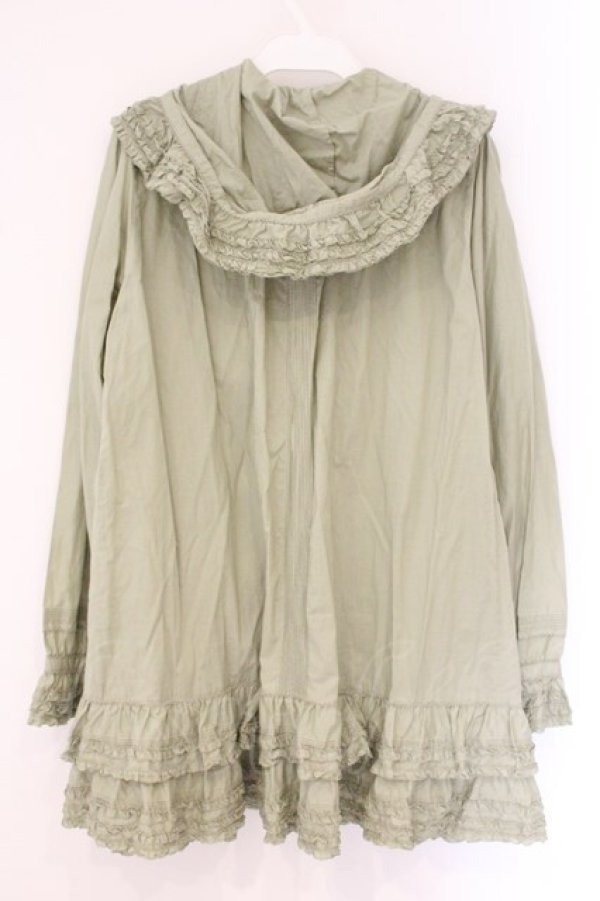 画像5: PINK HOUSE / ピコフリルピンタックフードブラウス  薄荷 O-26-04-06-073-LO-BL-IG-OS (5)