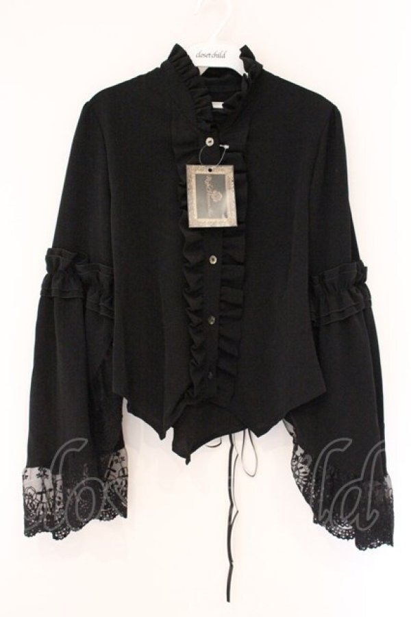 画像1: Royal Princess Alice / 紅鳳ブラウス【絢爛白狐】  クロ O-26-04-06-075-LO-BL-IG-OS (1)