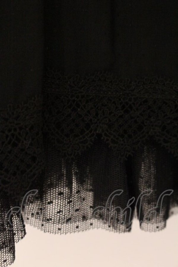 画像3: PINK HOUSE / ドットチュールフリルワンピース  クロ O-26-04-06-077-LO-OP-IG-OS (3)