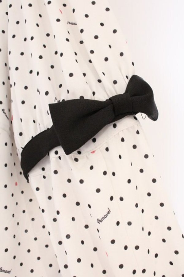 画像3: Amavel / Fancy POP Daydreamドットブラウス F シロ O-26-04-06-001-CA-BL-YM-OS (3)