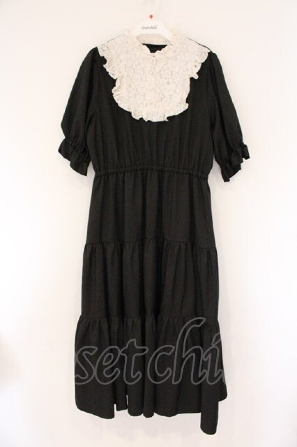 画像1: m petit by misako / TT*AMデシンヨークワンピース LL クロ×オフシロ O-26-04-06-078-LO-OP-IG-OS (1)