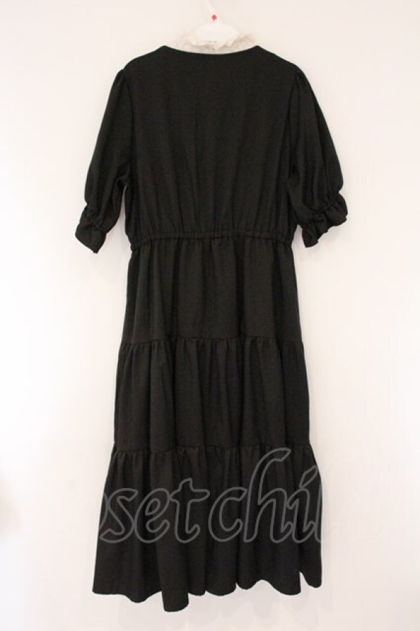 画像3: m petit by misako / TT*AMデシンヨークワンピース LL クロ×オフシロ O-26-04-06-078-LO-OP-IG-OS (3)