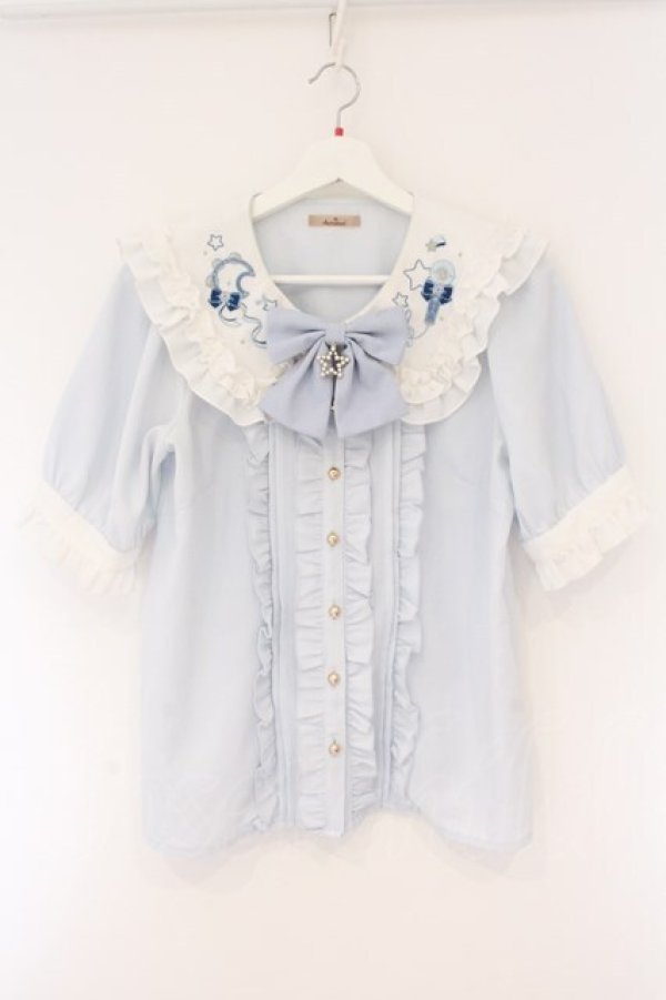 画像1: Amavel / Magical IDOL Dream ブラウス F シロｘブルー O-26-04-06-008-CA-BL-YM-OS (1)