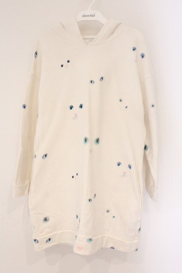 画像1: MILK / CAT GIRL ロングパーカー  ホワイトキャット O-26-04-06-081-ML-OP-IG-OS (1)