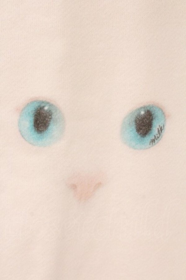 画像2: MILK / CAT GIRL ロングパーカー  ホワイトキャット O-26-04-06-081-ML-OP-IG-OS (2)