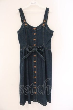 画像: PINK HOUSE / デニムシャーリングジャンパースカート  インディゴ O-26-04-06-082-LO-OP-IG-OS