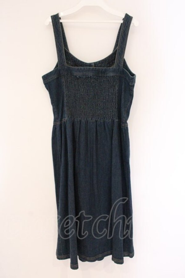 画像3: PINK HOUSE / デニムシャーリングジャンパースカート  インディゴ O-26-04-06-082-LO-OP-IG-OS (3)