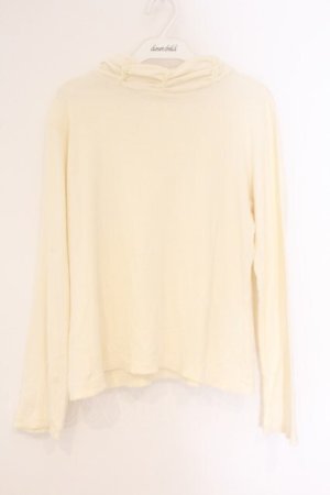 画像: PINK HOUSE / ギャザーネックカットソー  アイボリー O-26-04-06-084-LO-TO-IG-OS