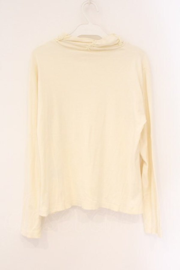 画像3: PINK HOUSE / ギャザーネックカットソー  アイボリー O-26-04-06-084-LO-TO-IG-OS (3)