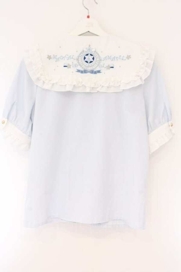 画像3: Amavel / Magical IDOL Dream ブラウス F シロｘブルー O-26-04-06-008-CA-BL-YM-OS (3)