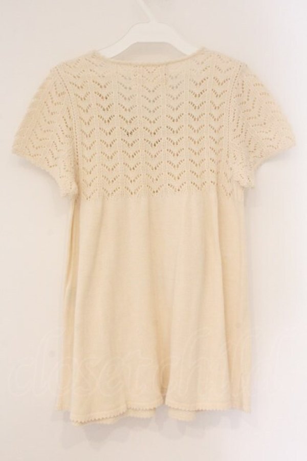 画像4: PINK HOUSE / いちごあみぐるみニットベスト  アイボリー O-26-04-06-089-LO-TO-IG-OS (4)