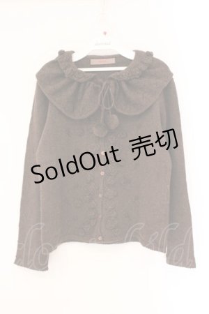 画像: PINK HOUSE / ローズモチーフ襟付きニット  ブラウン O-26-04-06-090-LO-TO-IG-OS