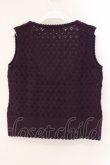 画像3: PINK HOUSE / フラワーモチーフアンダーバストニットベスト  パープル O-26-04-06-093-LO-TO-IG-OS (3)