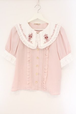 画像: Amavel / Magical Cosmic Cosmetic 半袖ブラウス F ピンク O-26-04-06-009-CA-BL-YM-OS