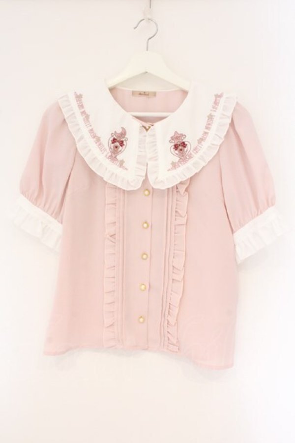 画像1: Amavel / Magical Cosmic Cosmetic 半袖ブラウス F ピンク O-26-04-06-009-CA-BL-YM-OS (1)