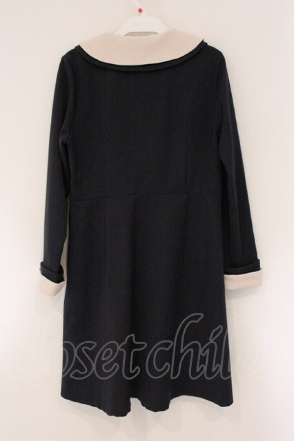 画像3: Fi.n.t / JULESワンピース  ネイビー×アイボリー O-26-04-06-099-CA-OP-IG-OS (3)