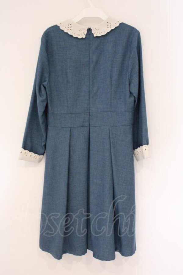 画像3: an another angelus / カットワークレースクレリックワンピース  ブルー×オフシロ O-26-04-06-105-CA-OP-IG-OS (3)