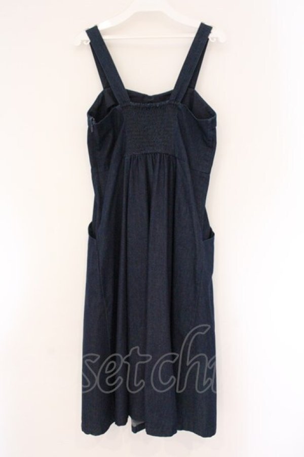 画像3: an another angelus / フロント釦デニムフレアーワンピース  インディゴ O-26-04-06-106-CA-OP-IG-OS (3)