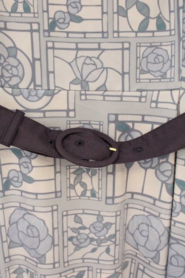 画像2: Fi.n.t / ローズステンドグラス柄ジャンパースカート  ベージュ O-26-04-06-107-CA-OP-IG-OS (2)