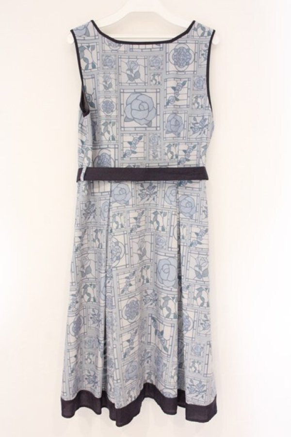 画像3: Fi.n.t / ローズステンドグラス柄ジャンパースカート  ベージュ O-26-04-06-107-CA-OP-IG-OS (3)