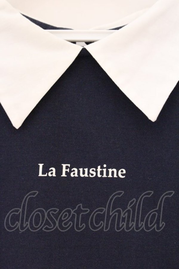 画像2: Fi.n.t / 襟付きプリントTシャツ  ネイビー×オフシロ O-26-04-06-109-CA-TO-IG-OS (2)