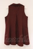 画像3: axes femme / バックタックロングベスト  ワイン O-26-04-06-114-AX-JA-IG-OS (3)