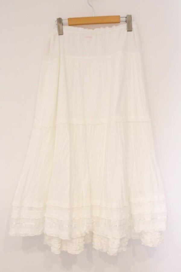 画像5: PINK HOUSE / ローンティアードスカート  シロ O-26-04-06-116-LO-SK-IG-OS (5)