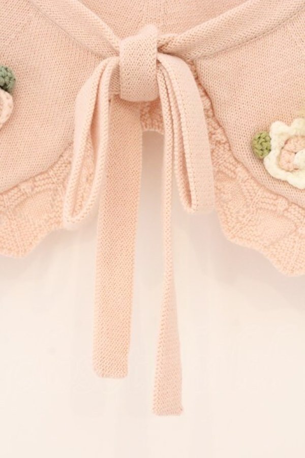 画像2: PINK HOUSE / テディ＆ローズモチーフ付きティペット  ピンク O-26-04-06-117-LO-ZA-IG-OS (2)