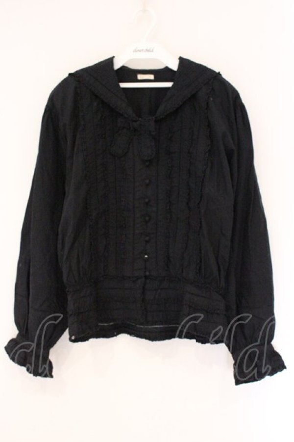 画像1: KETTY / ピコフリルセーラーブラウス  クロ O-26-04-06-118-EL-BL-IG-OS (1)