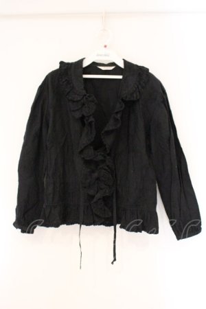 画像: INGEBORG / ダブルカラーオーバーブラウス  クロ O-26-04-06-119-LO-BL-IG-OS