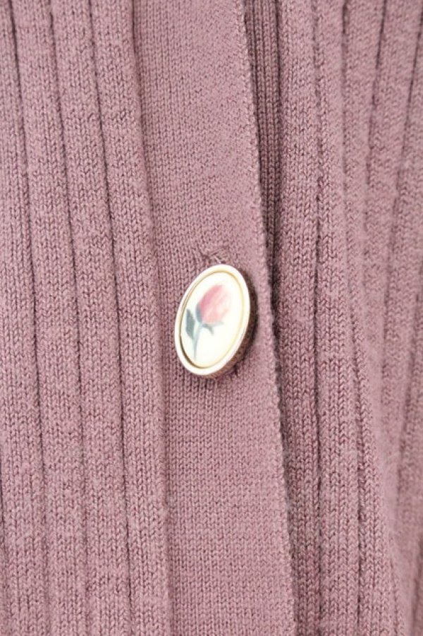 画像2: an another angelus / ローズカメオ釦ニットカーディガン  ピンク系 O-26-04-06-011-CA-TO-IG-OS (2)