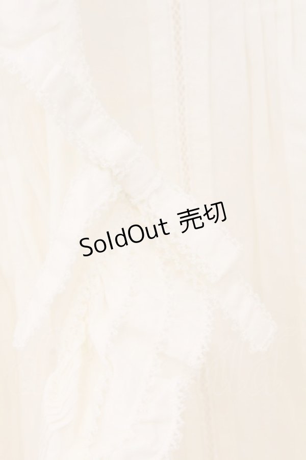 画像2: KANEKO ISAO / サイドリボンパフスリーブオーバーブラウス  オフシロ O-26-04-06-120-EL-BL-IG-OS (2)