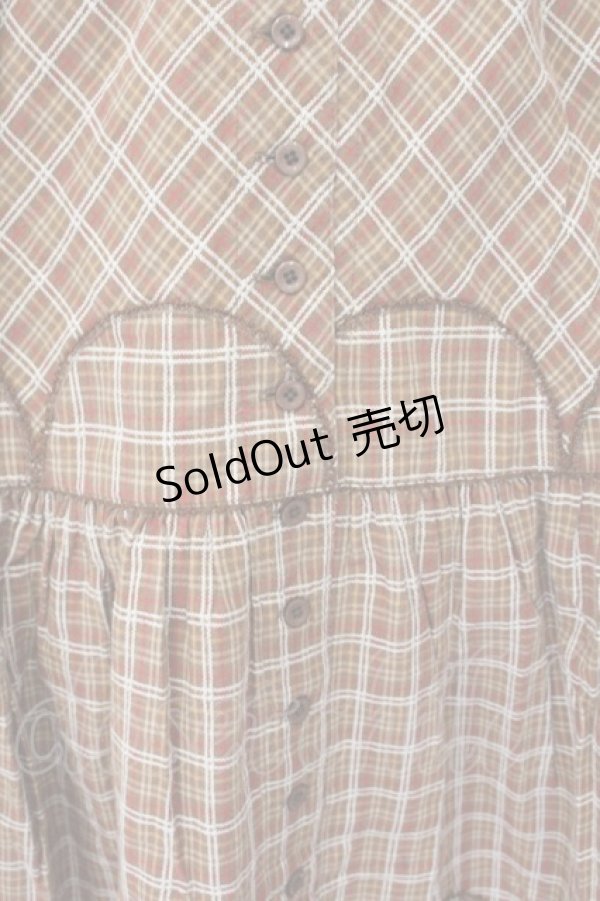 画像3: PINK HOUSE / チェックパッチワークワンピース  ブラウン O-26-04-06-121-LO-OP-IG-OS (3)