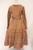 画像4: PINK HOUSE / チェックパッチワークワンピース  ブラウン O-26-04-06-121-LO-OP-IG-OS (4)