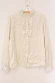 画像1: Fi.n.t / フラワーカットワークフリルサテンブラウス  アイボリー O-26-04-06-122-CA-BL-IG-OS (1)