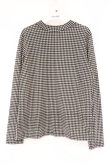 画像1: Fi.n.t / 千鳥格子ハイネックカットソー  クロ×オフシロ O-26-04-06-012-CA-TO-IG-OS (1)