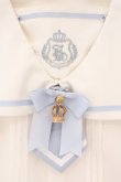 画像2: Amavel / Crown Emblemスクエアセーラーブラウス F シロｘサックス O-26-04-06-002-CA-BL-YM-OS (2)