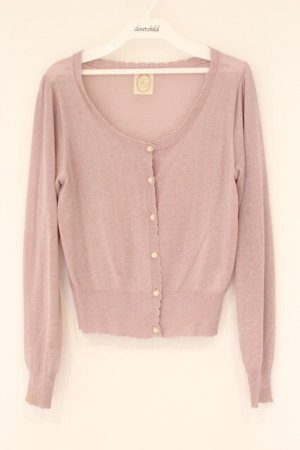 画像: F&A / ローズボタンニットカーディガン  ピンク O-26-04-06-017-LO-TO-IG-OS