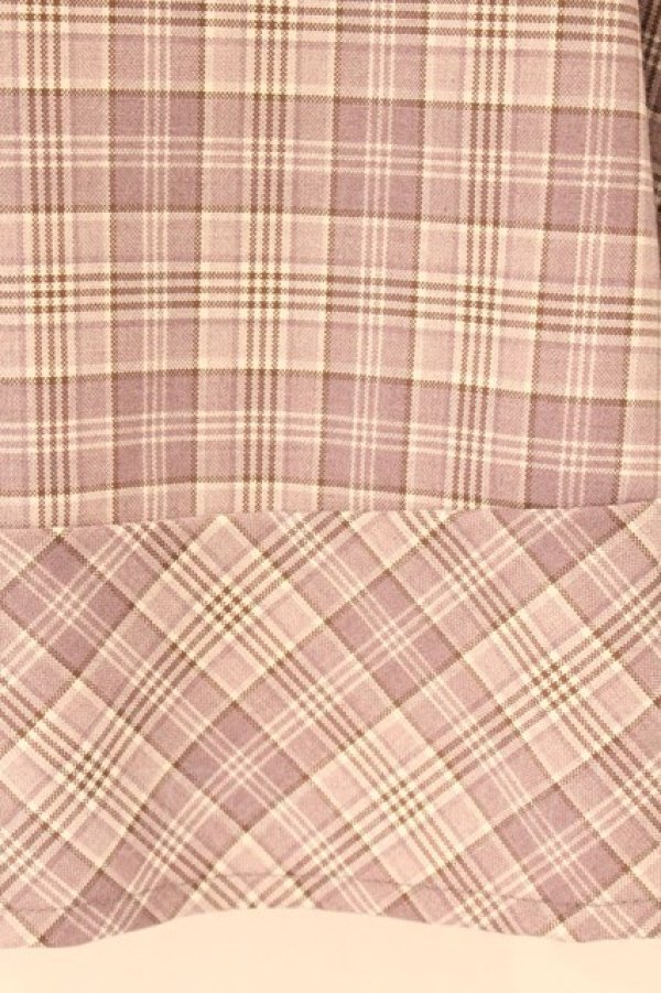 画像2: Fi.n.t / 裾切替チェックフレアースカート  ピンク O-26-04-06-018-CA-SK-IG-OS (2)