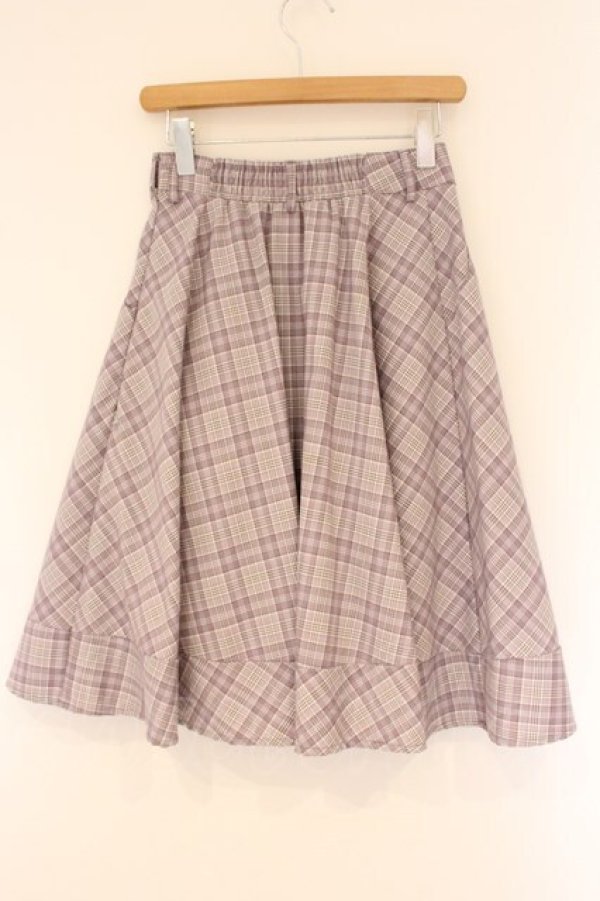 画像3: Fi.n.t / 裾切替チェックフレアースカート  ピンク O-26-04-06-018-CA-SK-IG-OS (3)