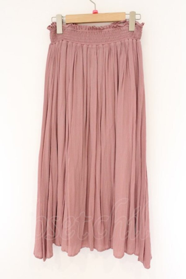 画像3: F i.n.t / シャーリングレースアップロングスカート  ピンク O-26-04-06-019-CA-SK-IG-OS (3)