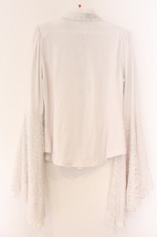 画像3: Qutie Frash / 2022-黒華-姫袖ブラウス  ホワイト O-26-04-07-038-QU-BL-OW-OS (3)