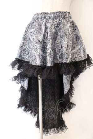 画像: Qutie Frash / 2024-黒龍-フィッシュテールスカート  シルバー×ブラック O-26-04-07-043-QU-SK-OW-OS