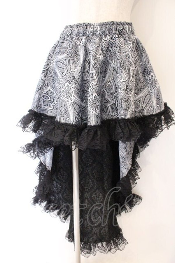 画像1: Qutie Frash / 2024-黒龍-フィッシュテールスカート  シルバー×ブラック O-26-04-07-043-QU-SK-OW-OS (1)