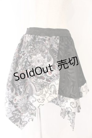 画像: Qutie Frash / DSアシメスカート  ブラック O-26-04-07-045-QU-SK-OW-OS